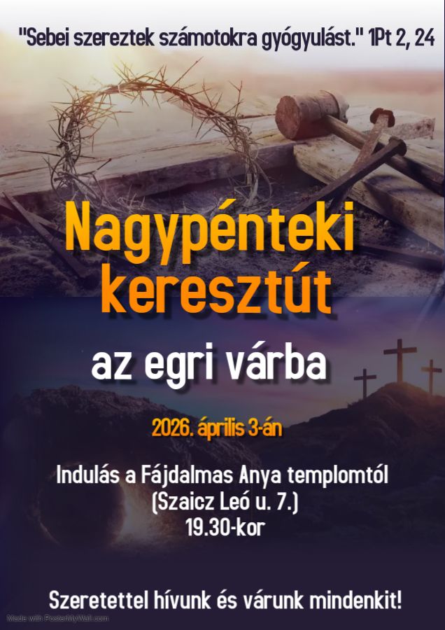 Nagypéntek városi keresztút 2026